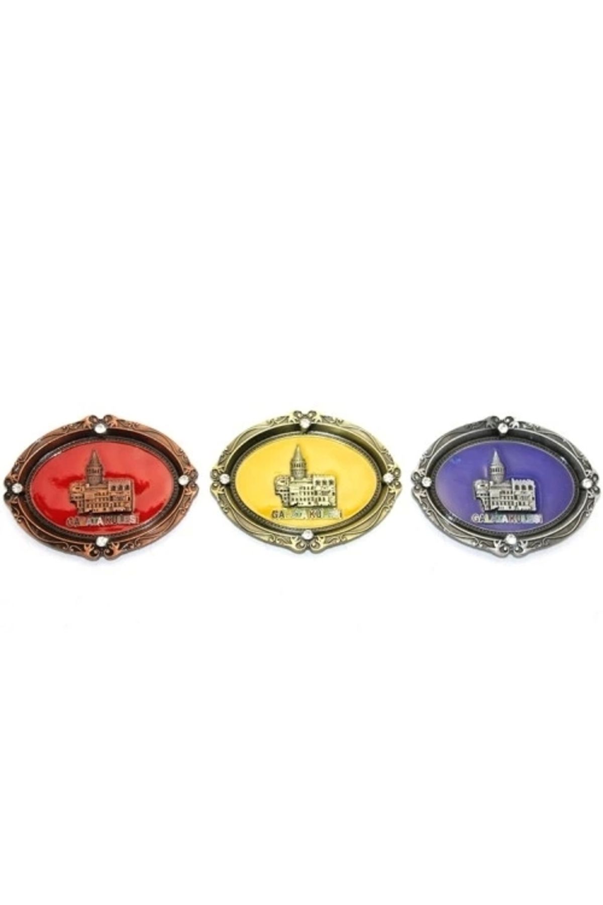 PRATİKOBA İstanbul Temalı Metal Magnet Galata Kulesi Kabartmalı