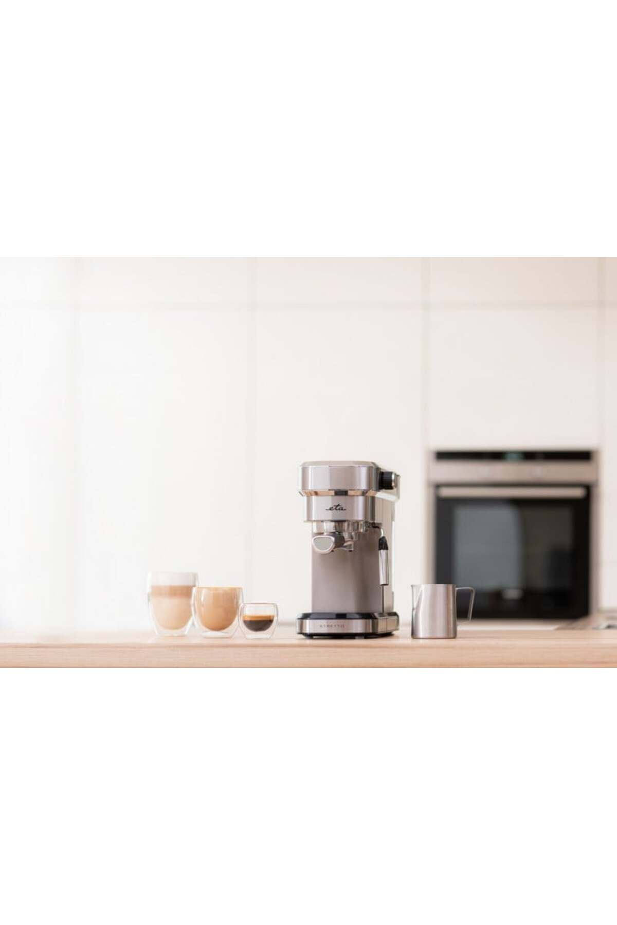 ETA-Manual espresso machine ETA Stretto 2180, 1350 W, 0.75 L, frothing device, 15 bar, stainless steel 10