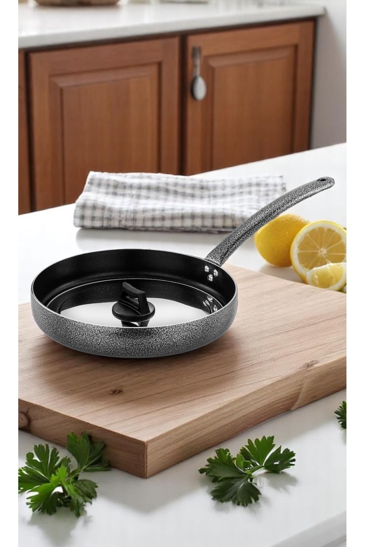 Ulutaş Teflon Balık Tavası Kapaklı 24 Cm
