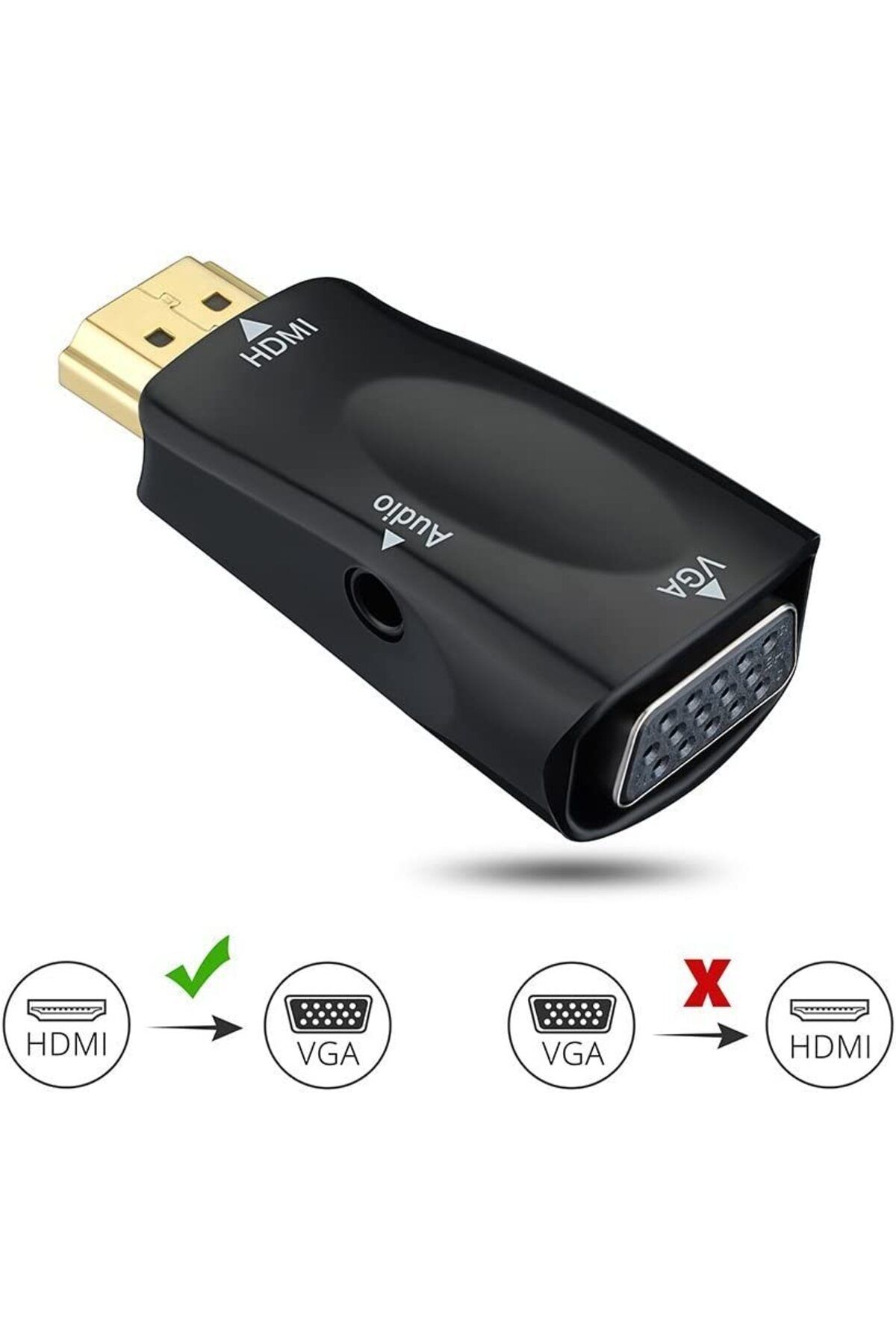 zola-HDMI - VGA adapter, audio output, minijack, black 4
