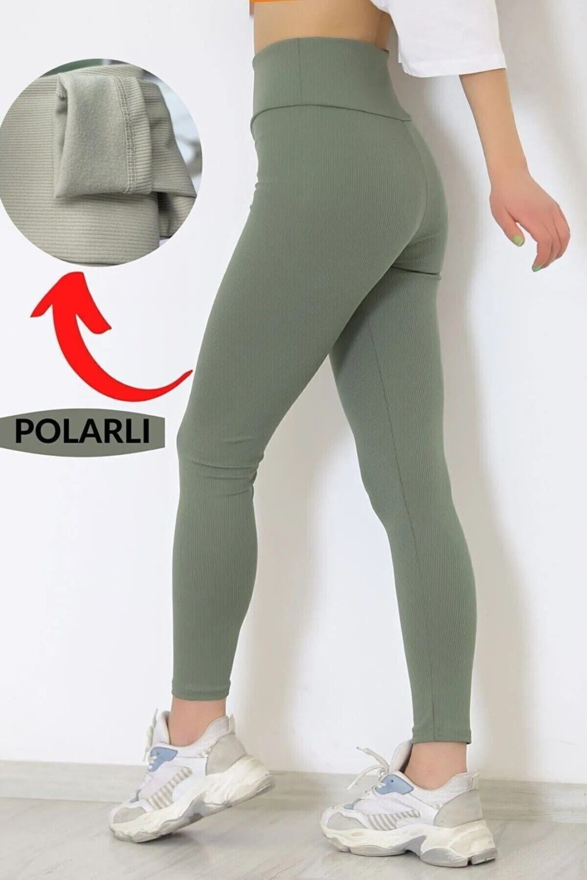 Sevda Kılınç Büyük Beden Dar Paça Fitilli Tayt