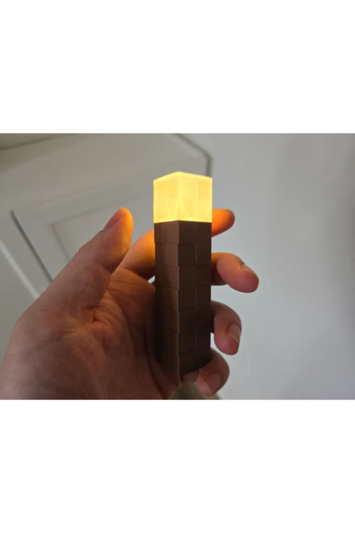 3d model s Pixel Torch Mini – Craft Temalı LED Gece Lambası