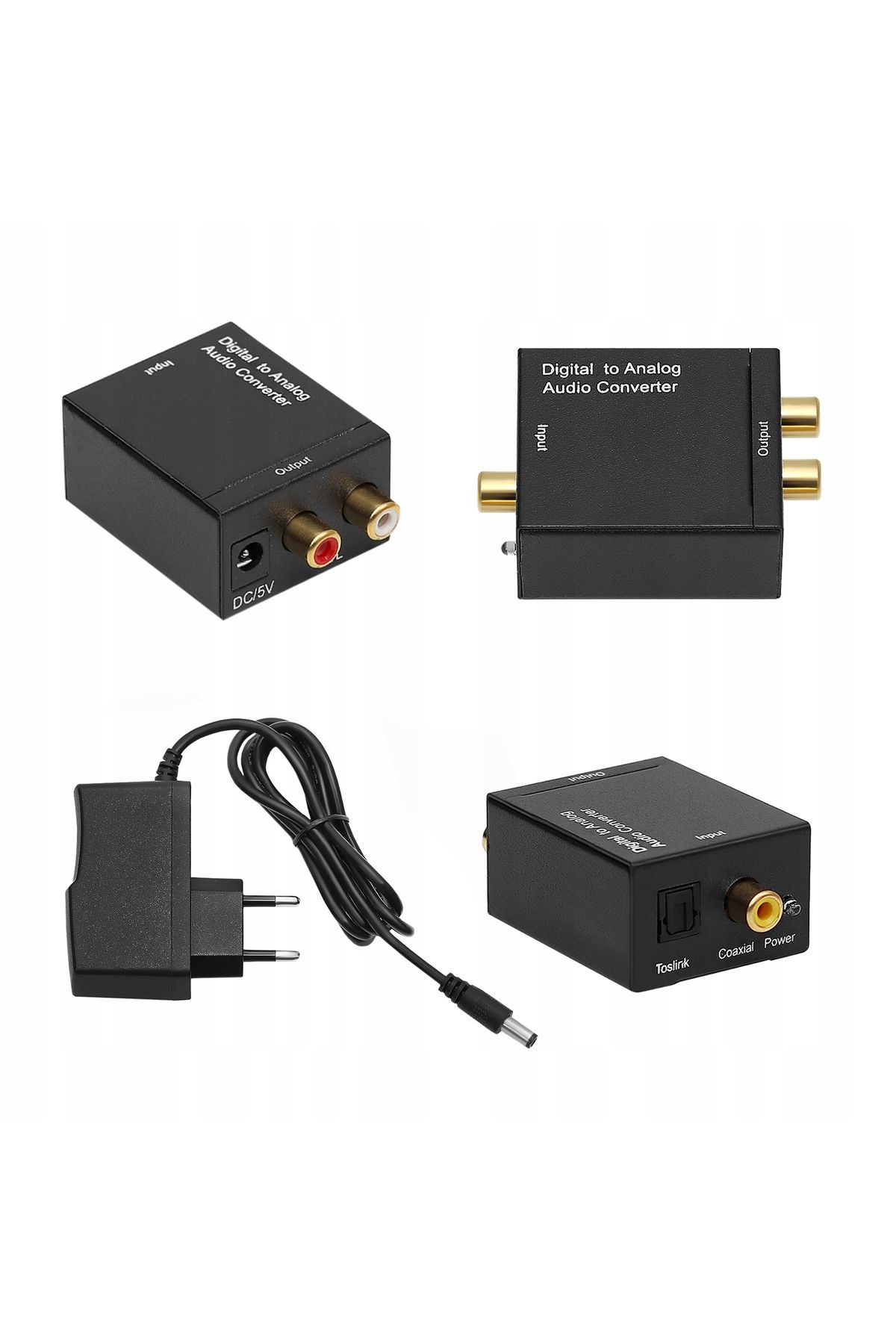 zola-Digital to analog audio converter/adapter, 2 RCA connectors, Toslink optical output 6