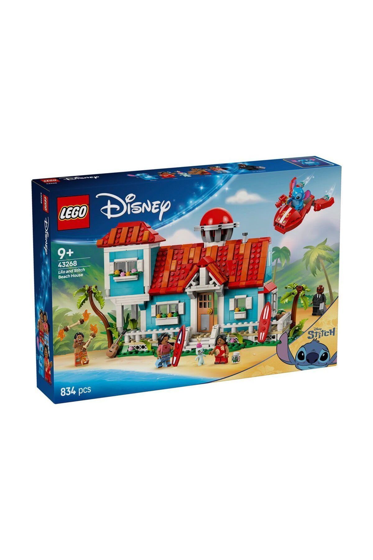Easy Tedarik 43268 Lego Disney Lilo ve Stiç Plaj Evi 834 parça +9 yaş