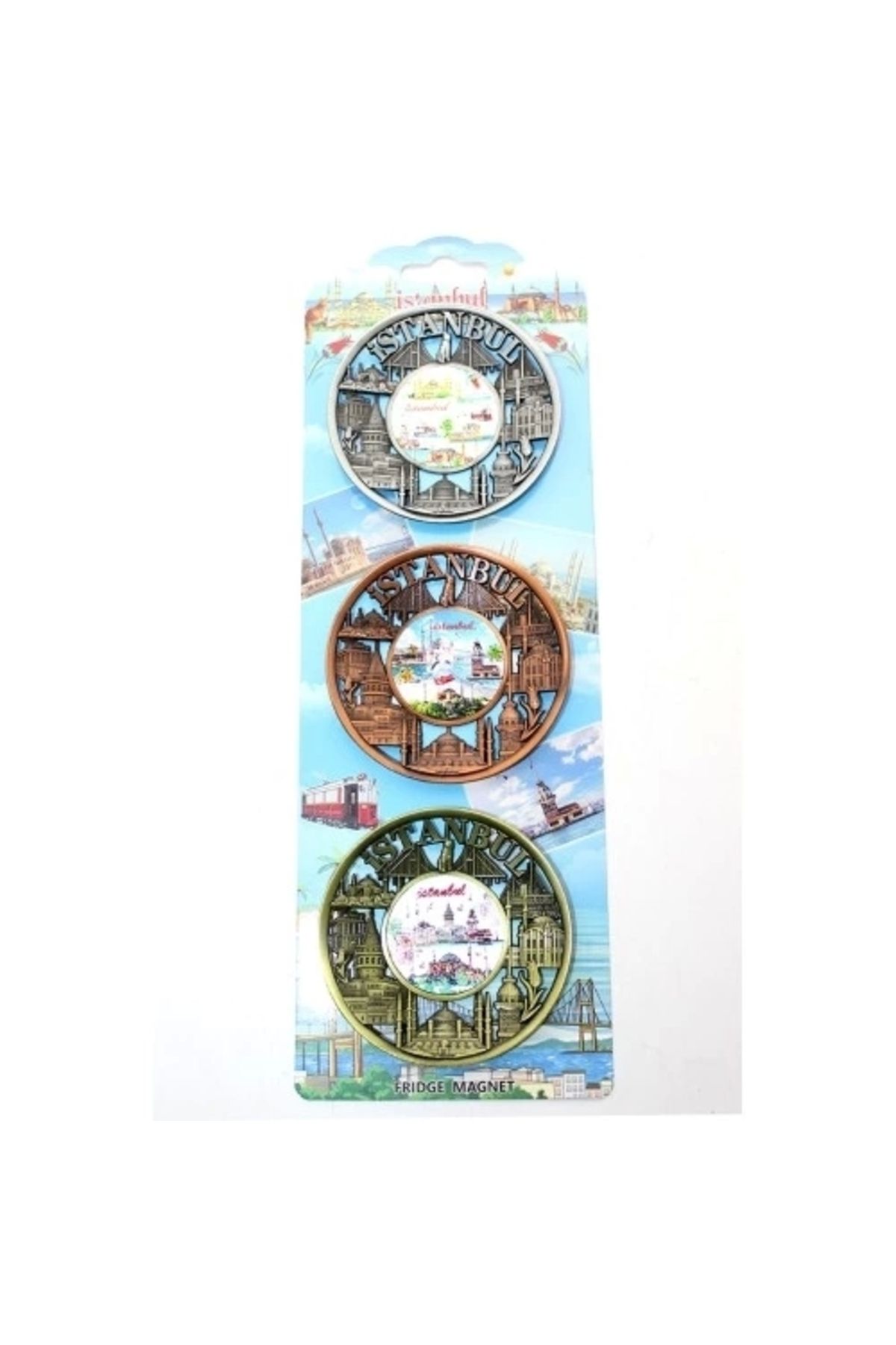 PRATİKOBA İstanbul Temalı Metal Magnet 3'lü Set Model 2