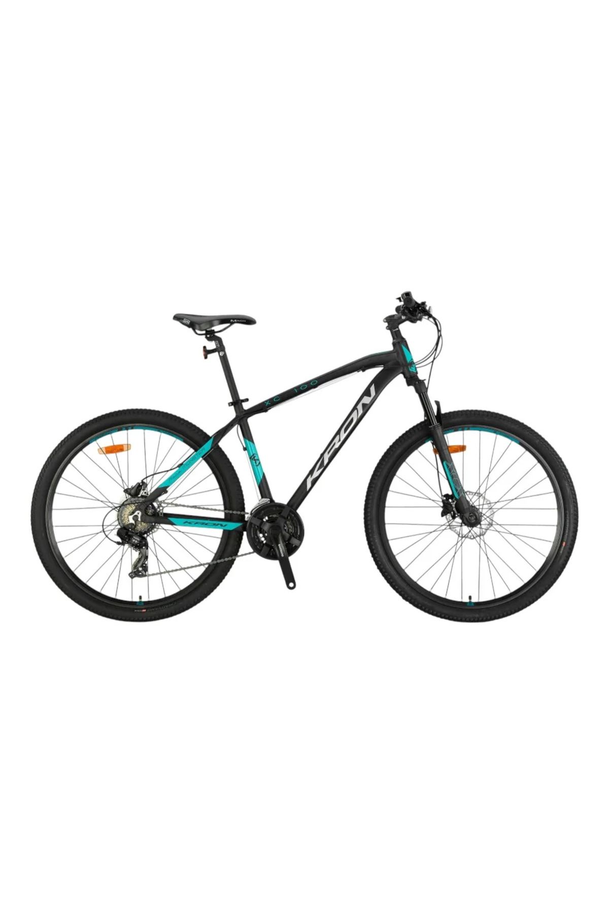 Kron XC 100 - 24" MTB - 13' - 21 Vites - H.DISC - Mat Siyah-Gri/Turkuaz #KRN25-082