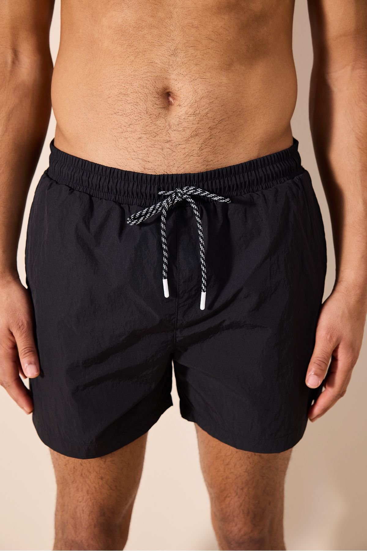 Penti-Pantaloni scurți de baie negri pentru bărbați 4