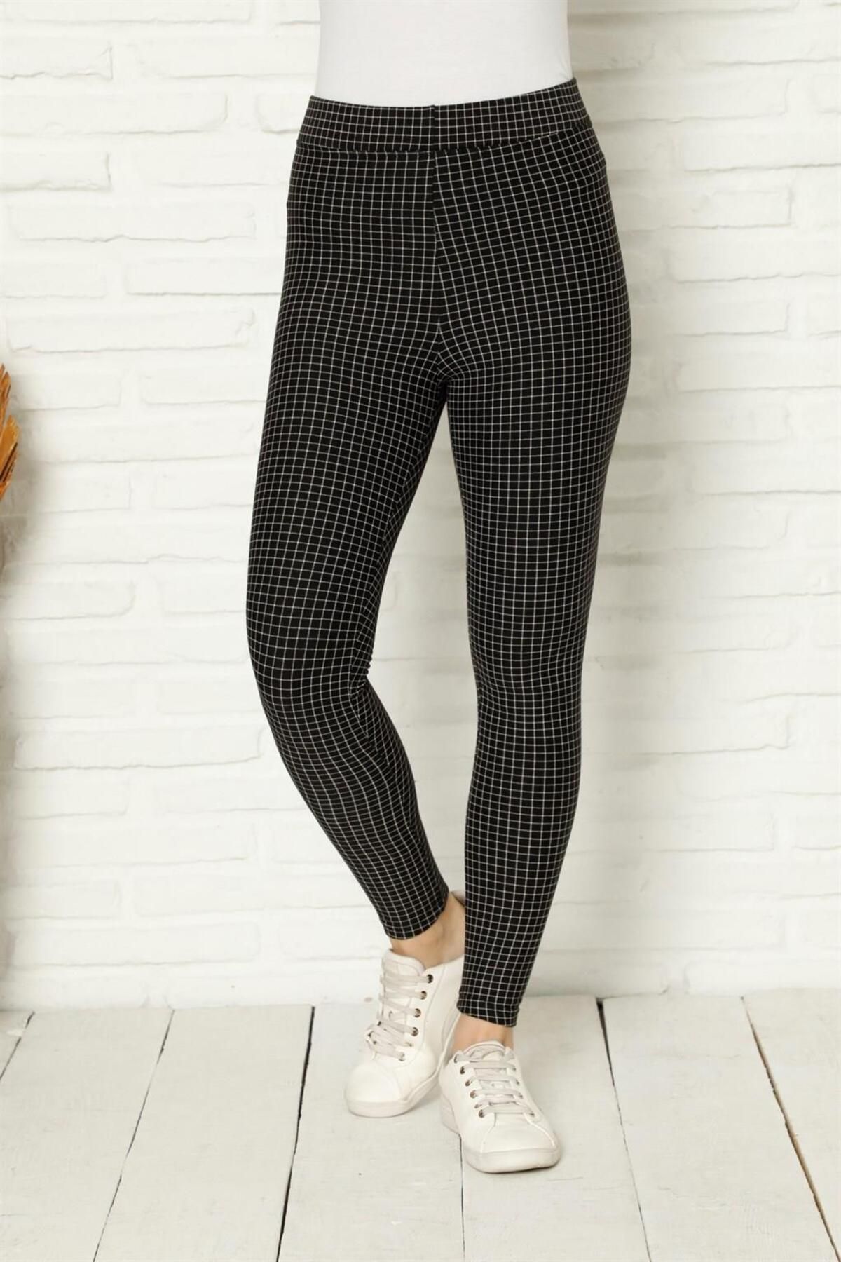 LLOHA Moda Çizgi Penye Likralı Tayt 5883