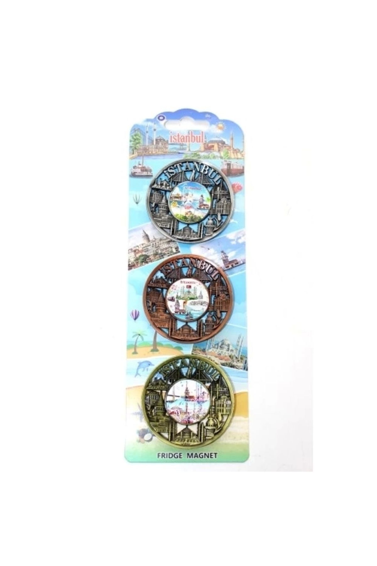 PRATİKOBA İstanbul Temalı Metal Magnet 3'lü Set Model 1