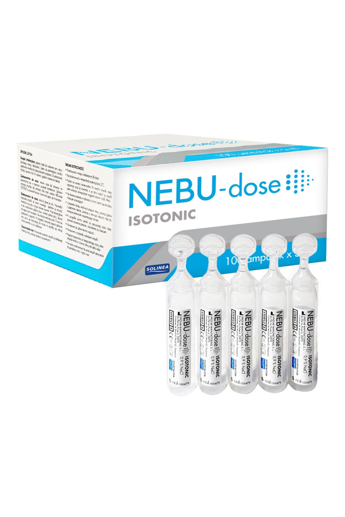 Solinea-Solinea NEBU-dose isotonic saline, 0.9% concentration, 100 single doses x 5 ml 3