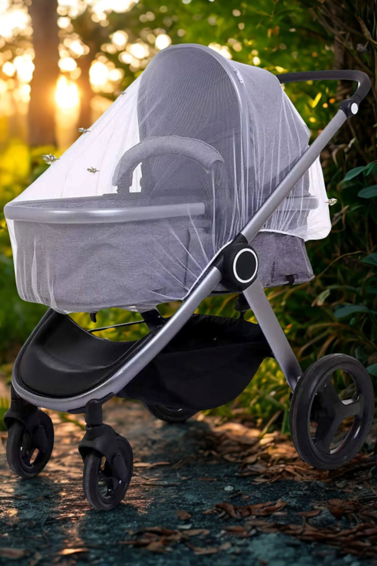 elsmor MİKRO DELİKLİ BEBEK ARABASI CİBİNLİĞİ 100X80X80 CM BEBEK ARABASI SİNEKLİĞİ
