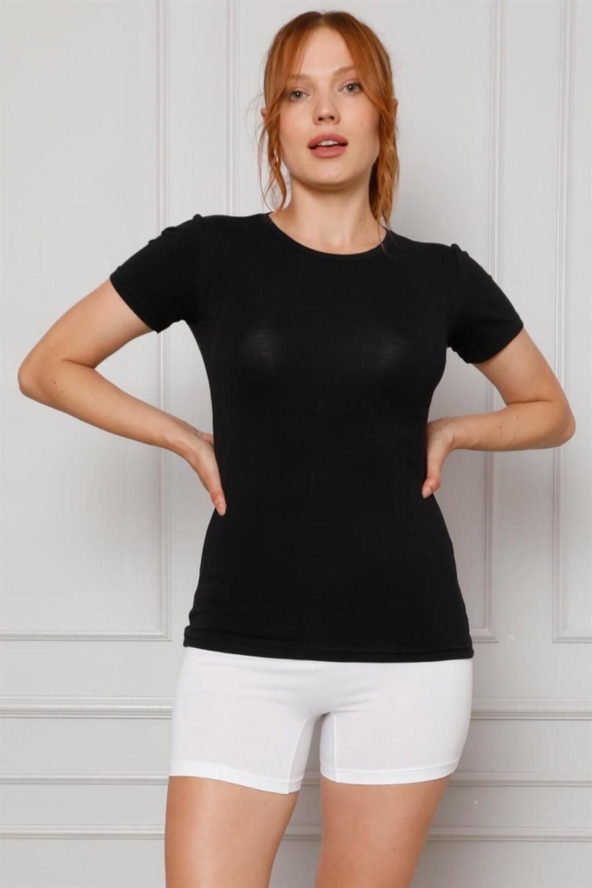 LLOHA Moda Çizgi Kadın Penye Boxer 5871