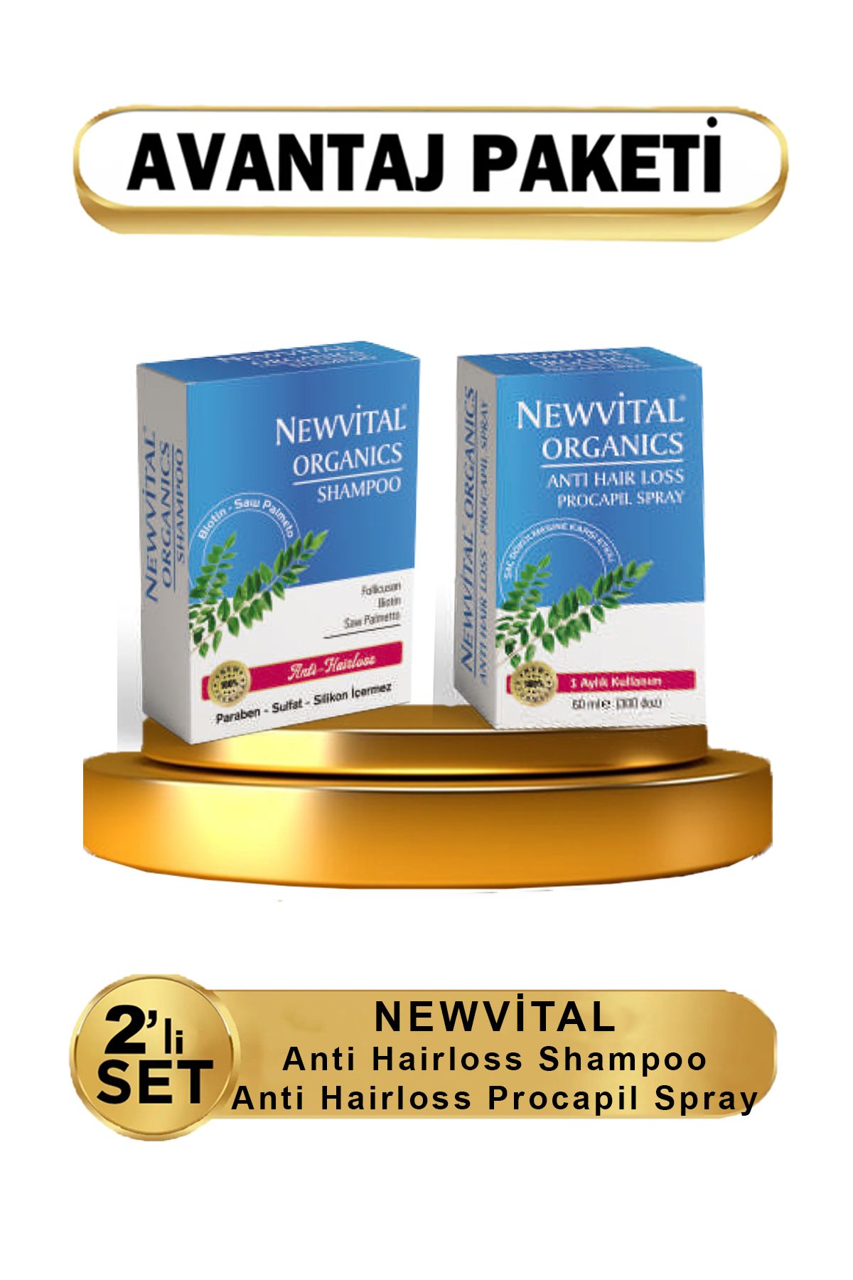 Newvital Anti Hairloss Shampoo + Newvital Anti Hairloss Procapil Spray 60 ml 2li ( Avantajlı Paket )