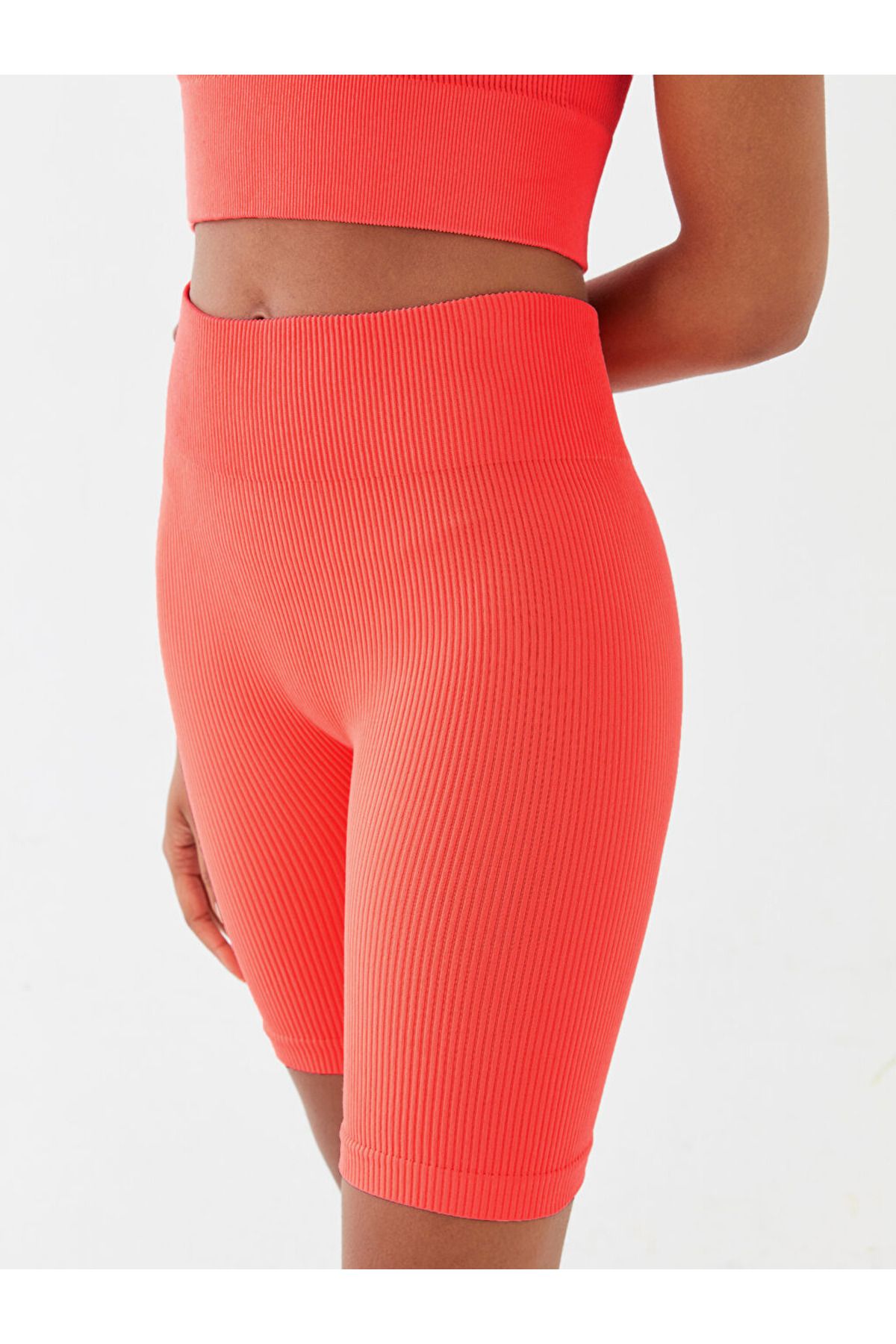 LC Waikiki XSIDE ACTIVE Turuncu Kadın Beli Lastikli Düz Dikişsiz Spor Tayt