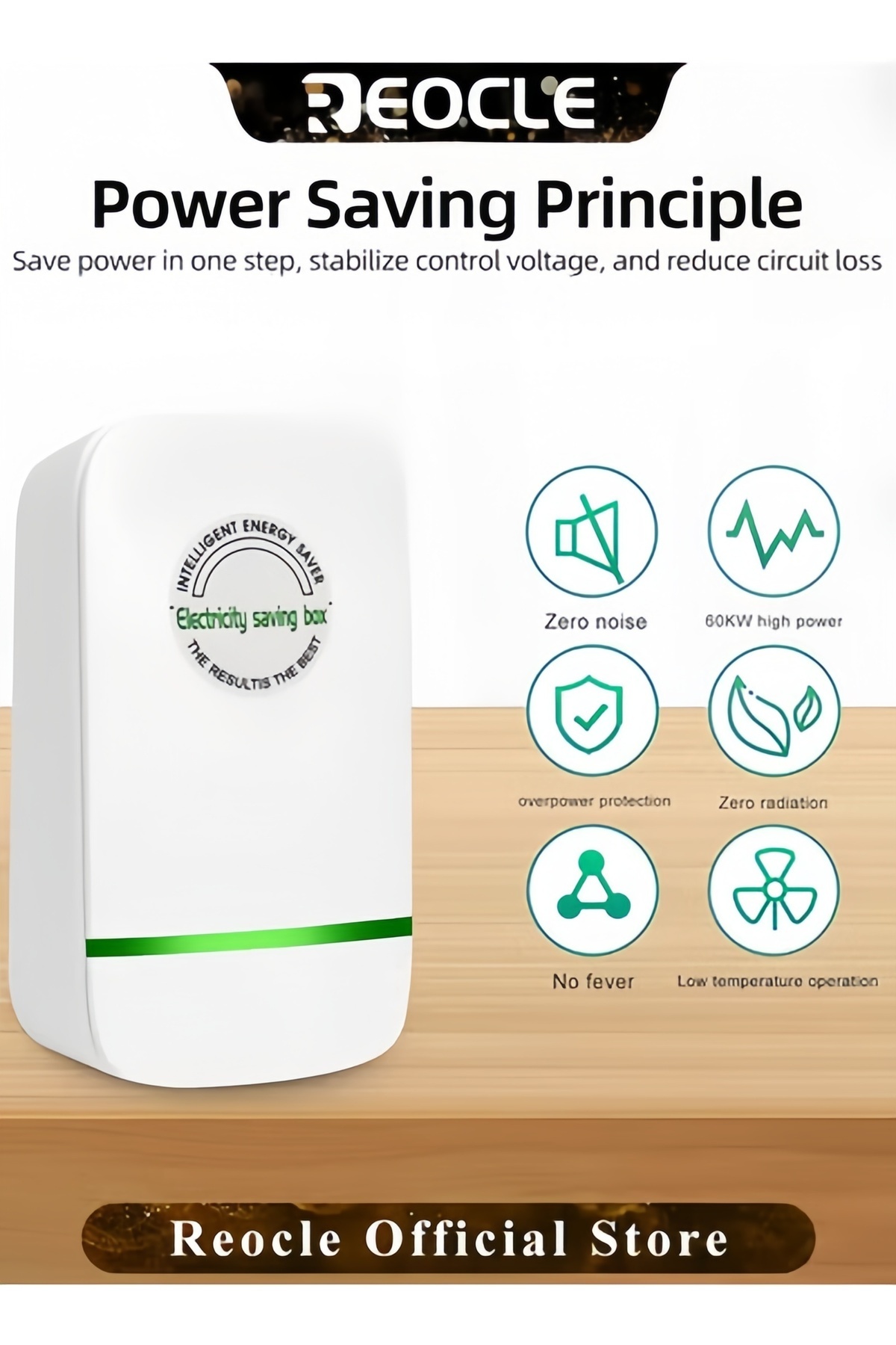 REOCLE-1pc Home Smart Power Saver Electricity Saving Box Energy Saving Device Household Energy Saver 2