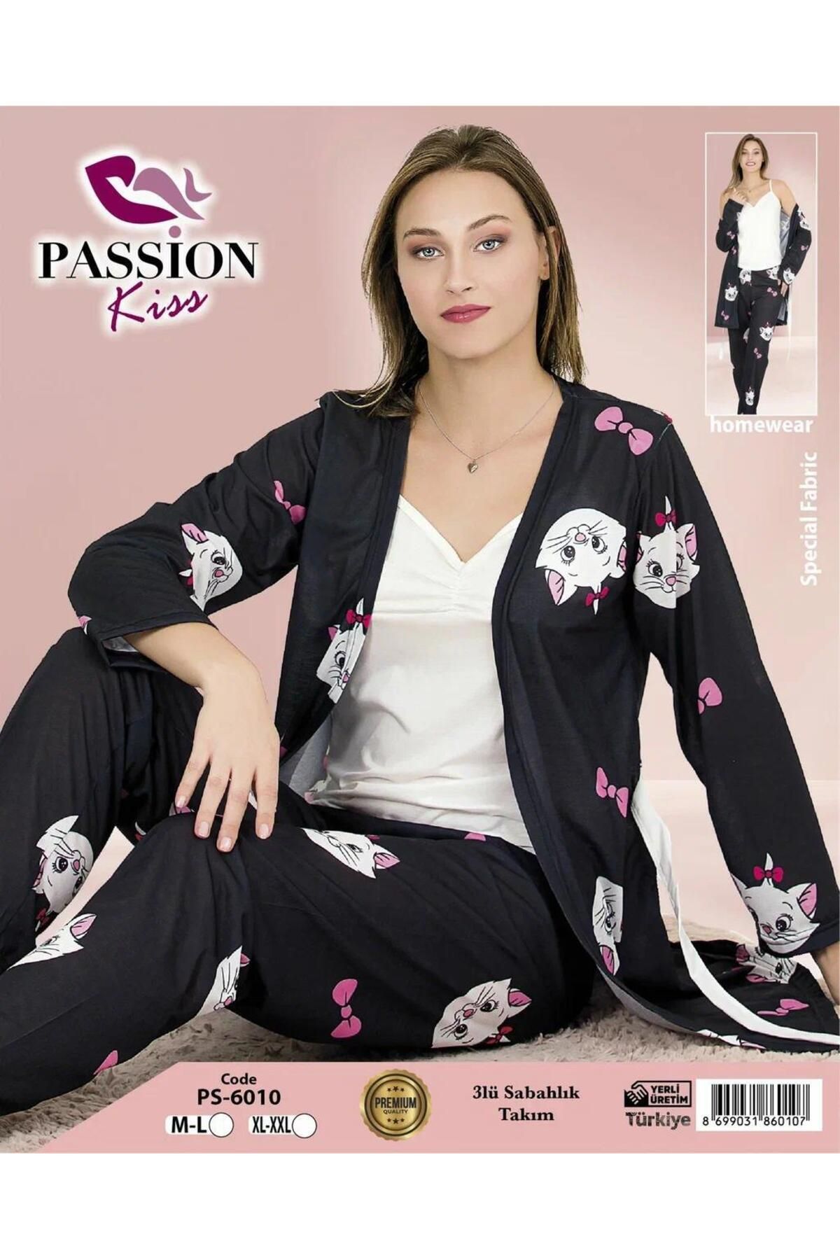 Emir Store 3lü sabahlık pijama takımı