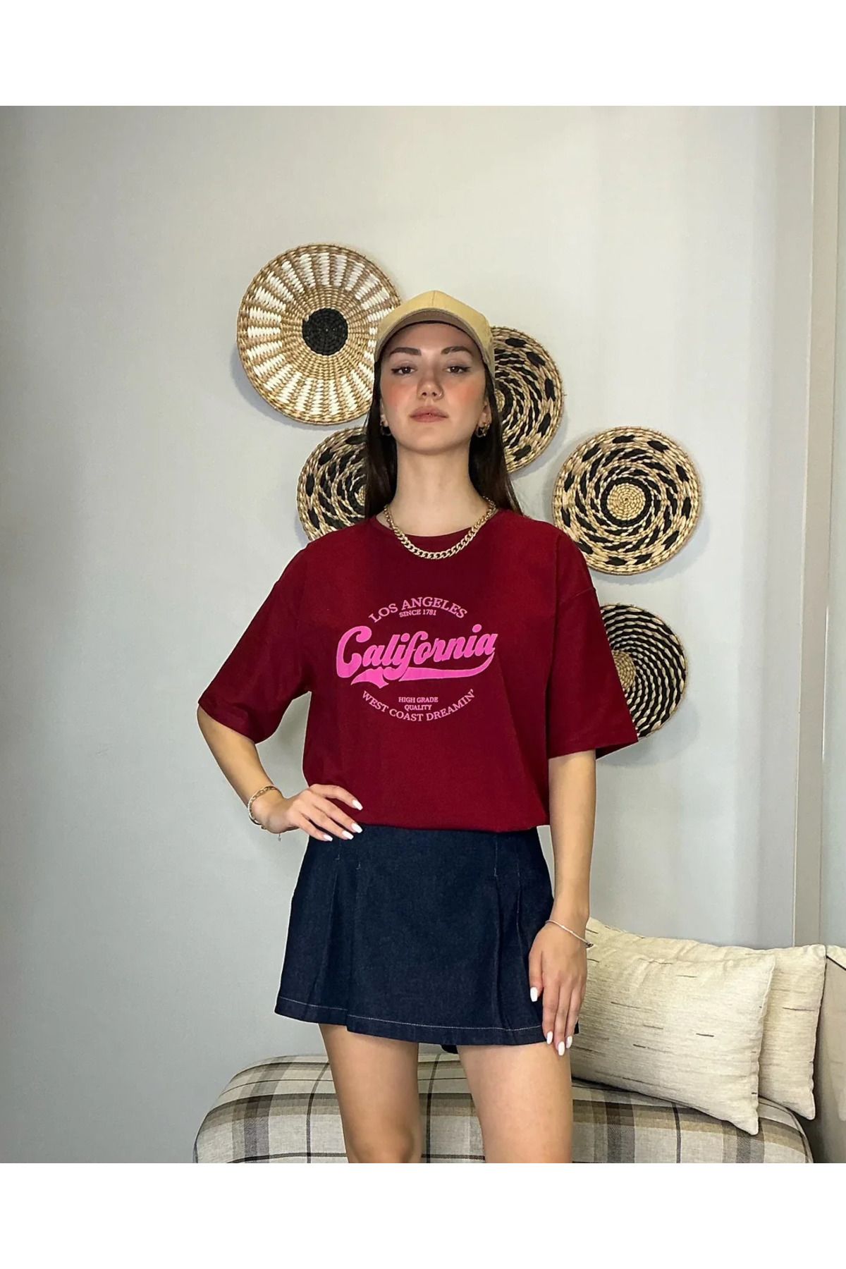 saze butik Bordo T-shirt