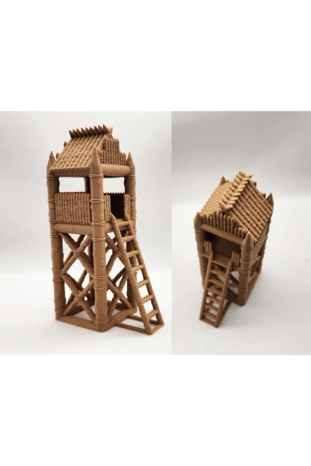 3d model s Orta Çağ Gözetleme Kulesi – Palisade Savunma Modeli