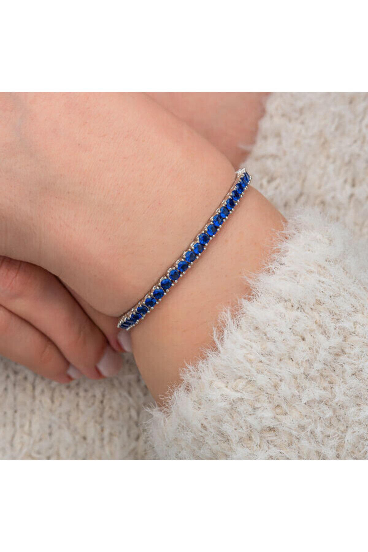 shop Su Yolu Laciver Zirkon Taşlı 925 Ayar Gümüş Bileklik