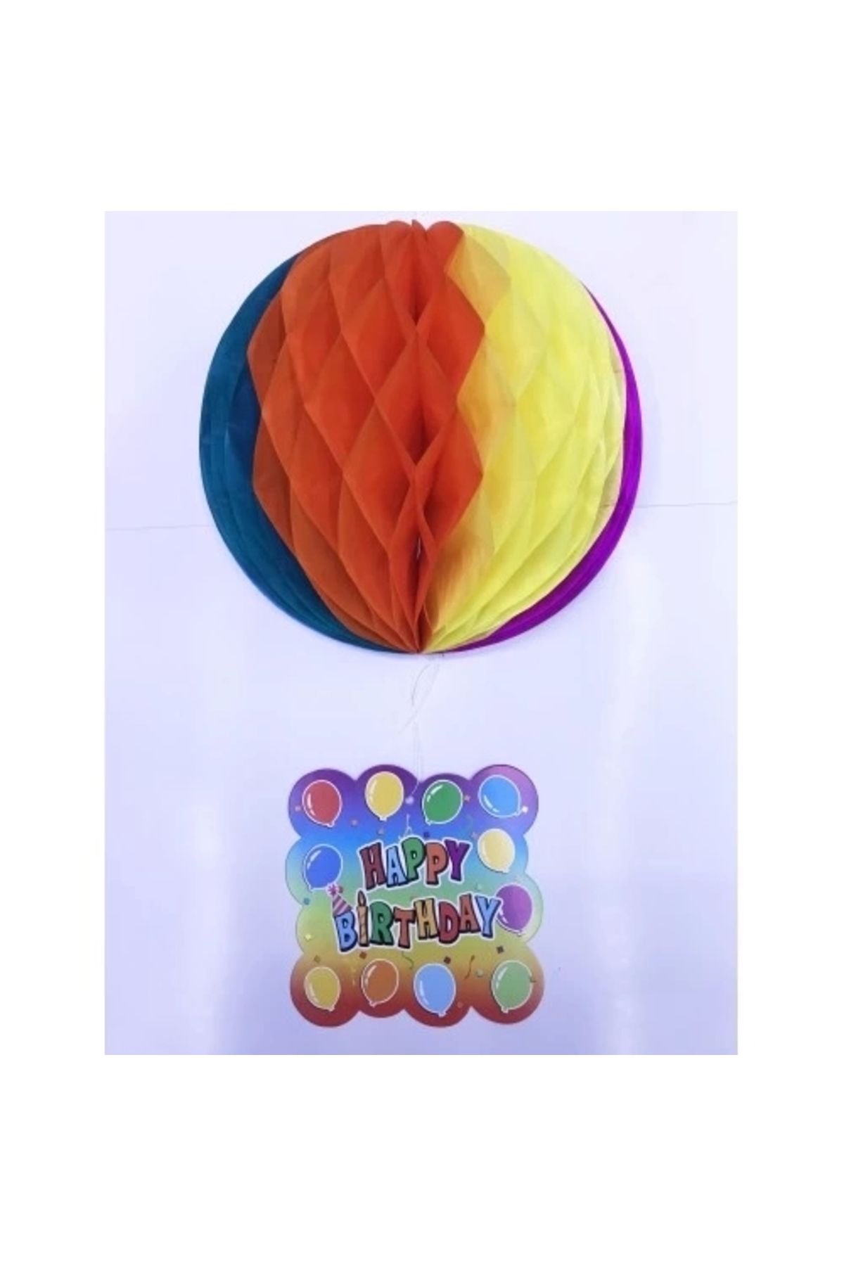 PRATİKOBA Happy Birthday Kağıt Süsü 55 cm