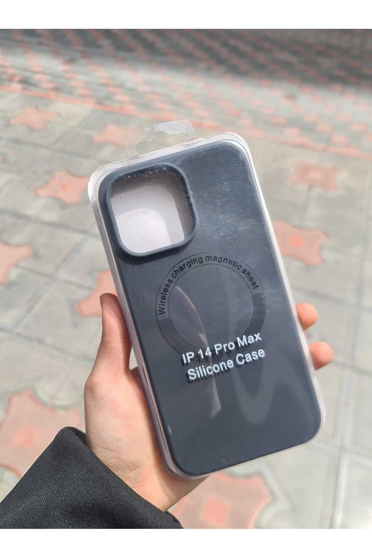 CEP-HANE Apple iPhone 14 Pro Max Magsafe Özellikli Lansman Silikon Kapak