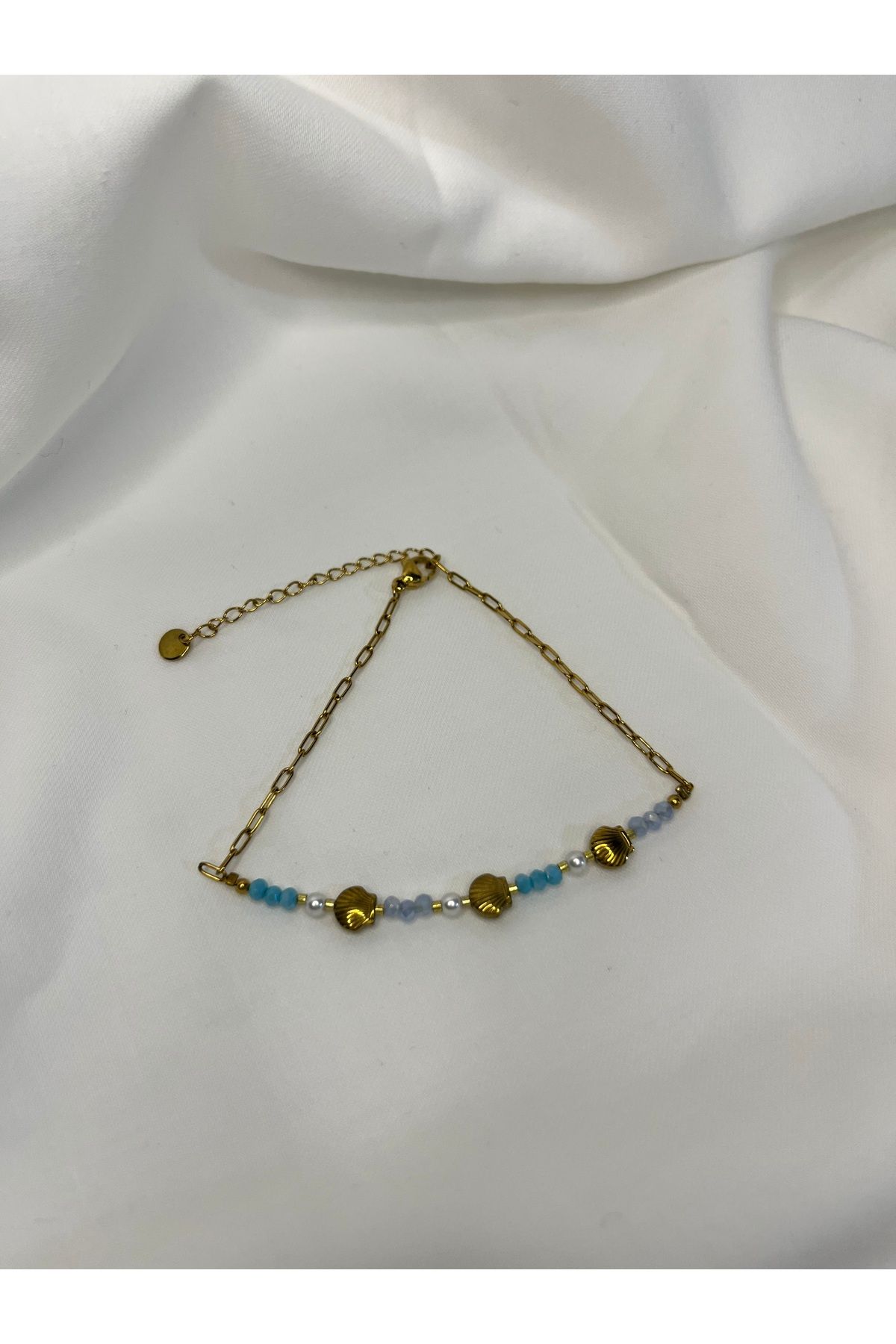 Fam&Co Jewelry Deniz Kabuğu ve Boncuk Detaylı Halhal