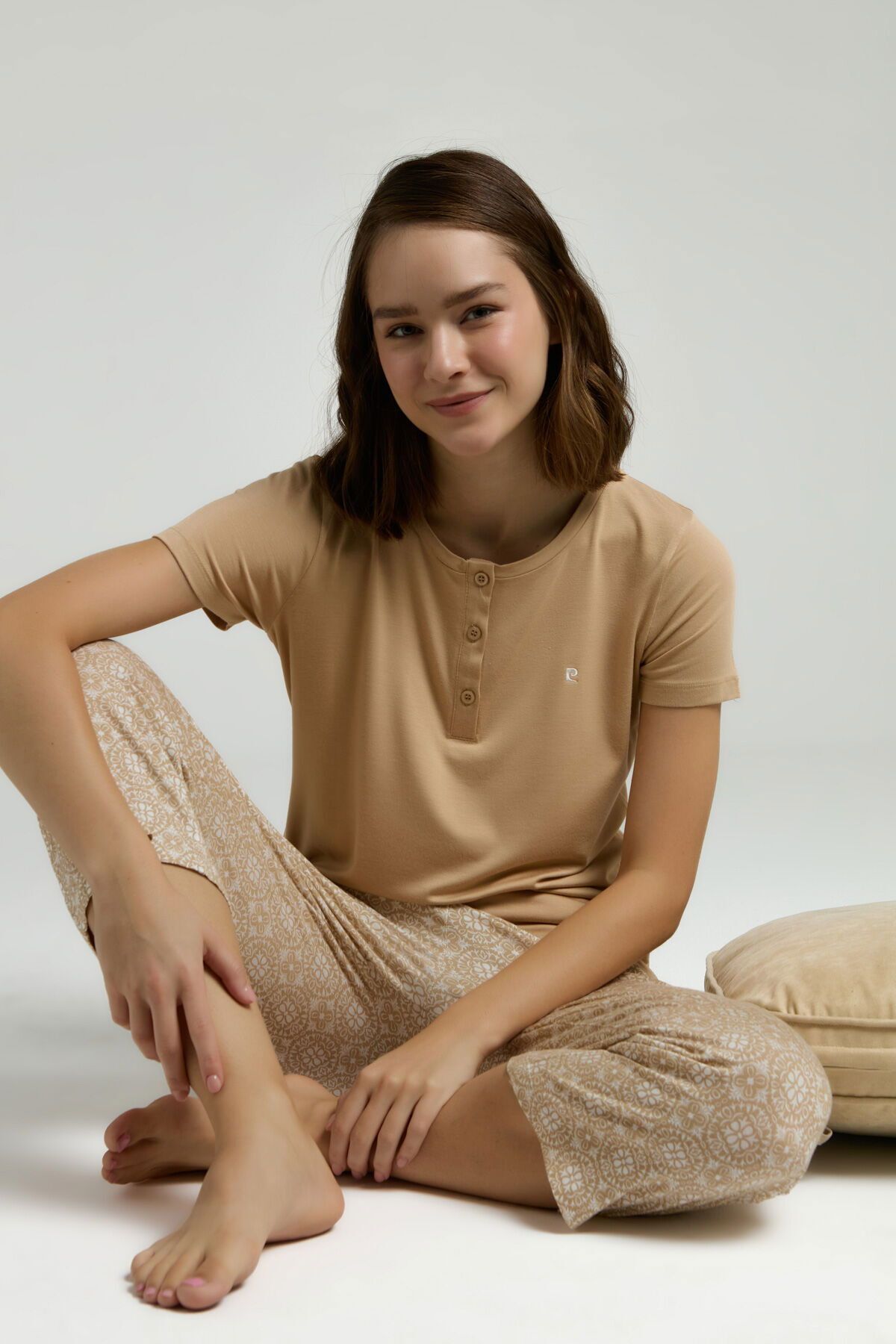 Pierre Cardin 9002 Kadın Kapri Pijama Takım