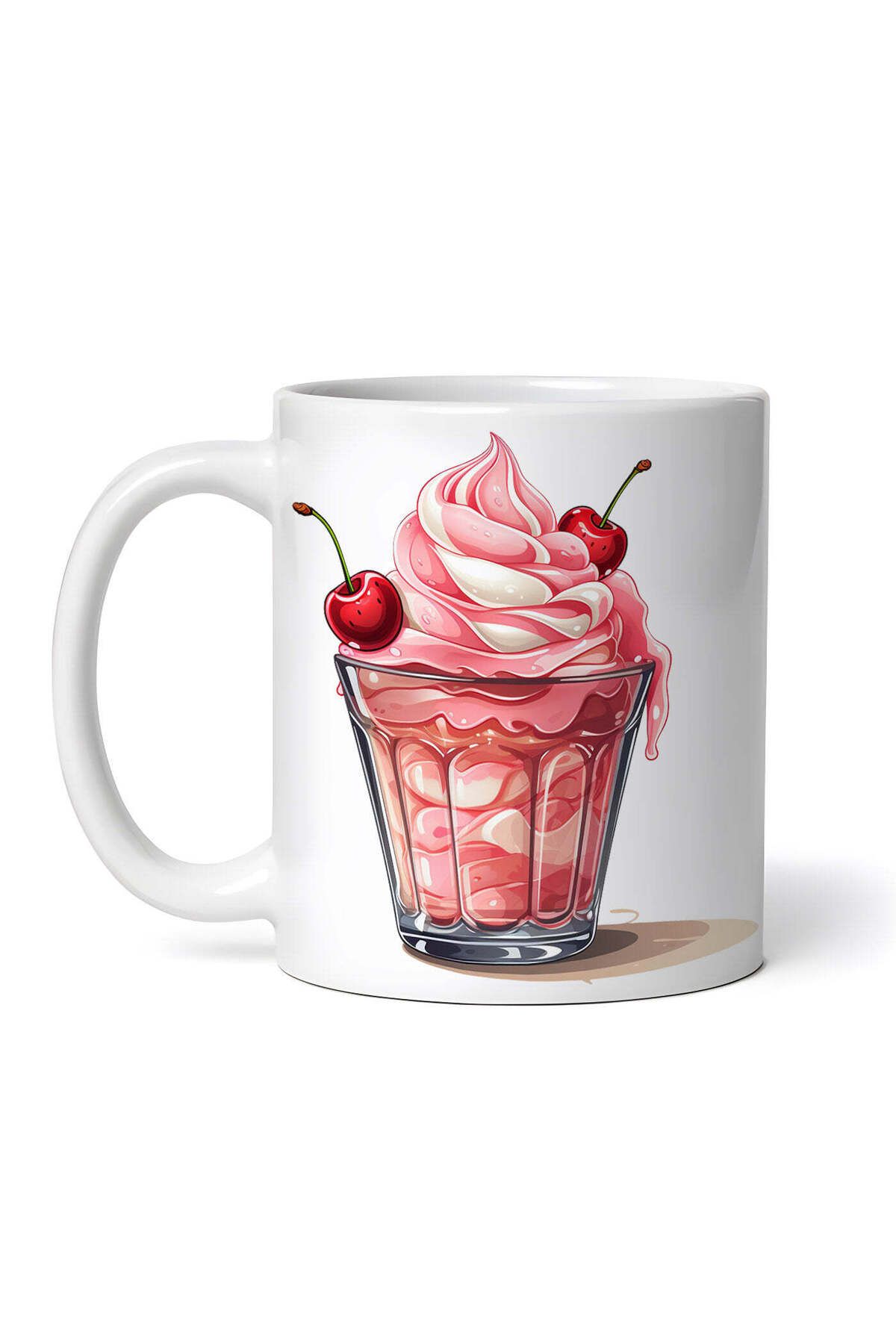 OEM Cană Albă Personalizată, Pahar Cu Înghețată Cherry, Inovatix . 330ml - One Size