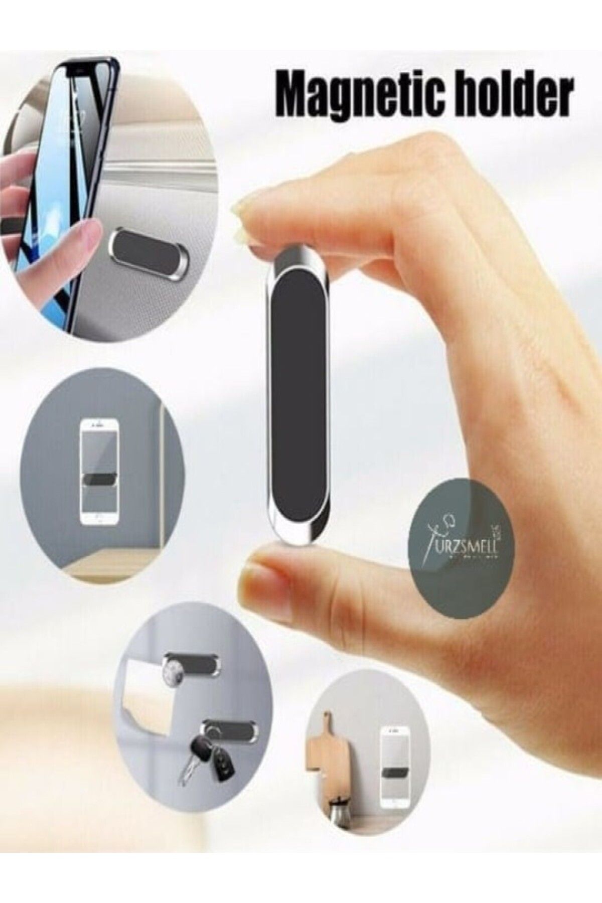 urzsmell ŞERİT MIKNATISLI YAPIŞKANLI MİNİ ARAÇ İÇİ TELEFON TUTUCU AT05