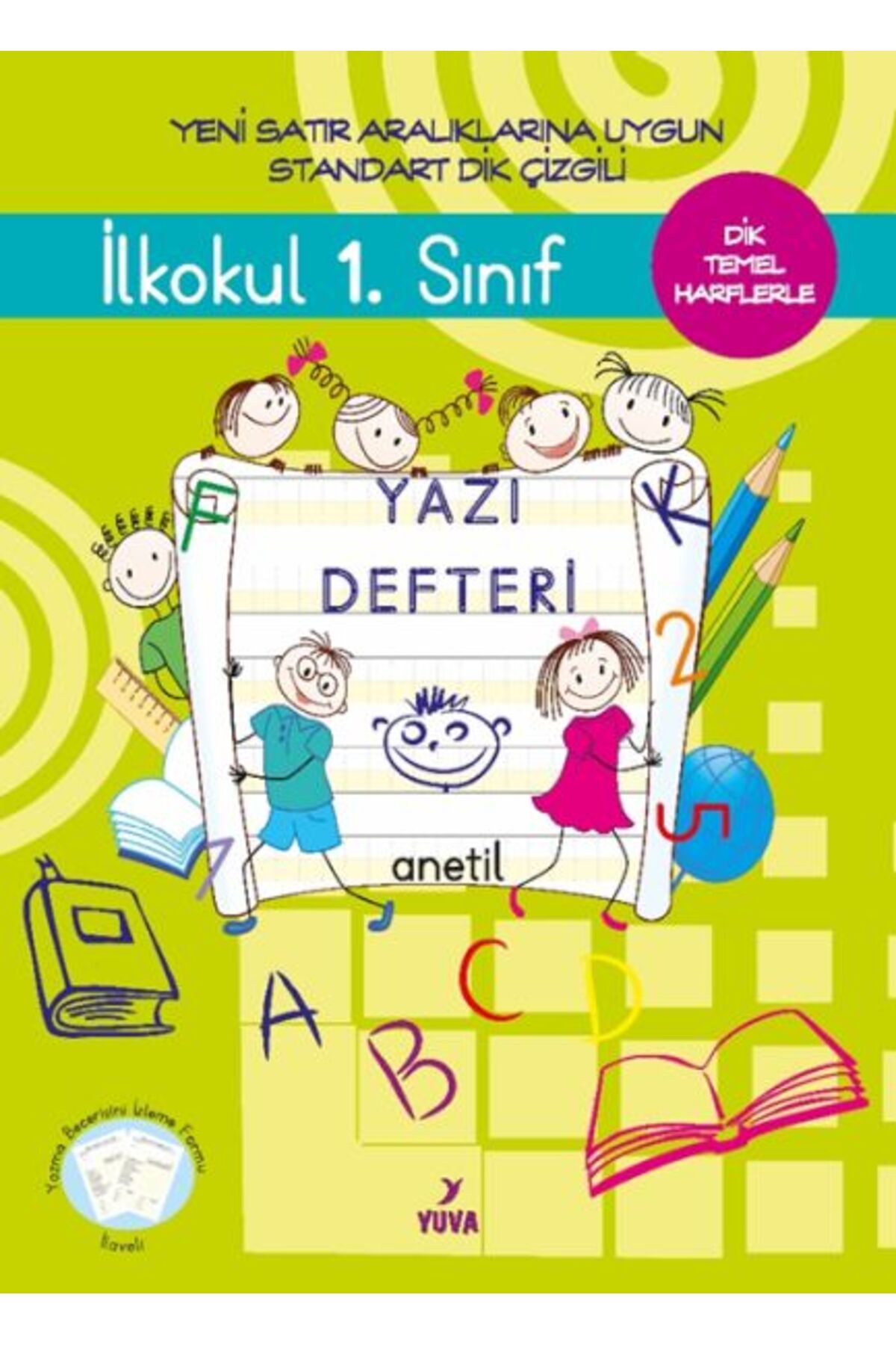 Destek Yayınları 1 Sınıf Yazı Defteri Standart Dik Çizgili Büyük Boy