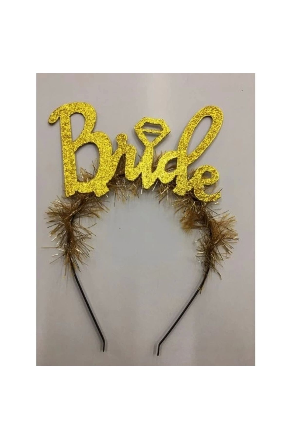 PRATİKOBA Altın Renk Bekarlığa Veda İtalik Yazı Alyanslı Bride Taç