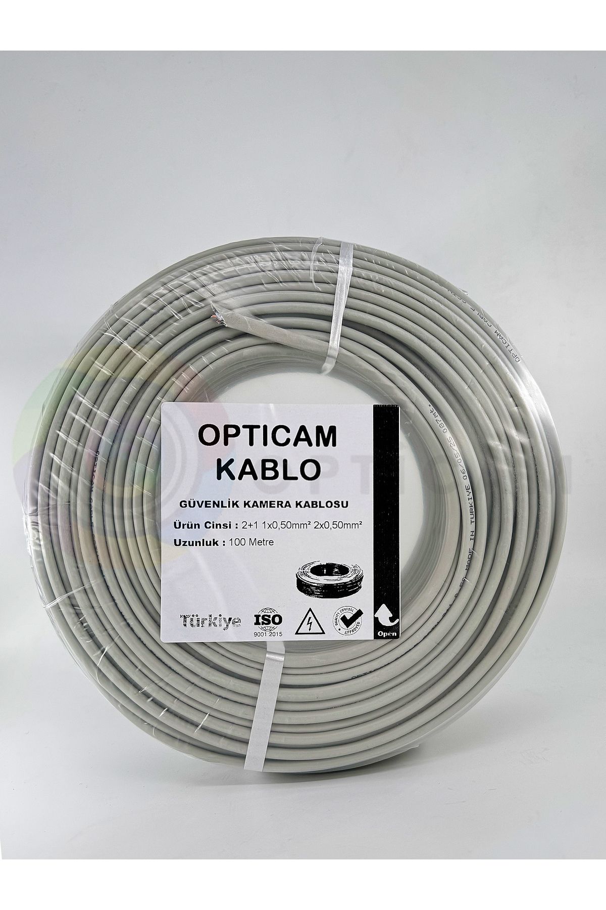 Opticam 100 METRE GÜVENLİK KAMERA KABLOSU 2+1 0,50mm 2x0,50mm