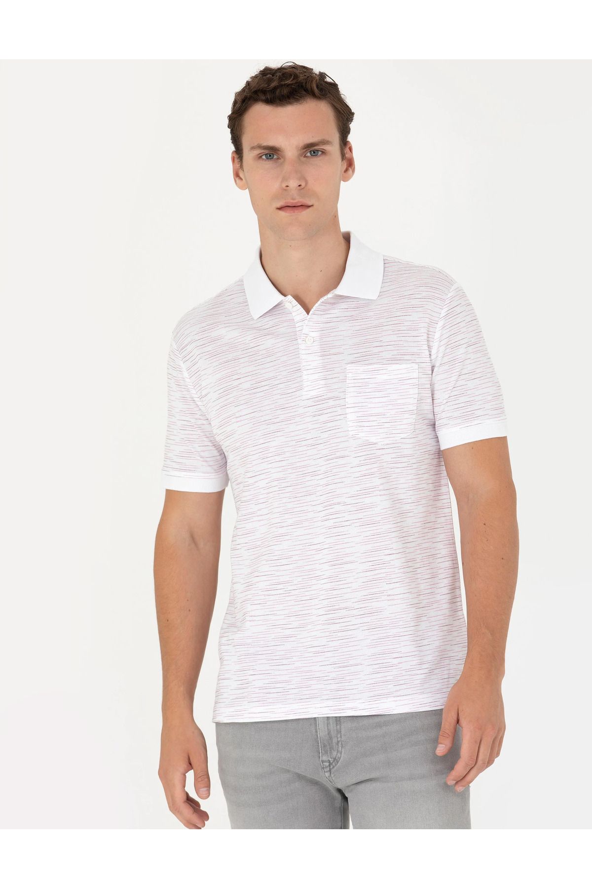 Pierre Cardin Ekru Regular Fit Polo Yaka Tişört