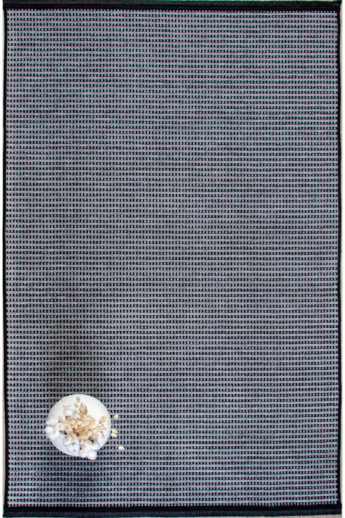 Enva Home Modern Şönil Kilim Halı Yıkanabilir Kaymaz Tabanlı Yumuşak İnce Yapısı ile Her Alana Uyumlu Gri