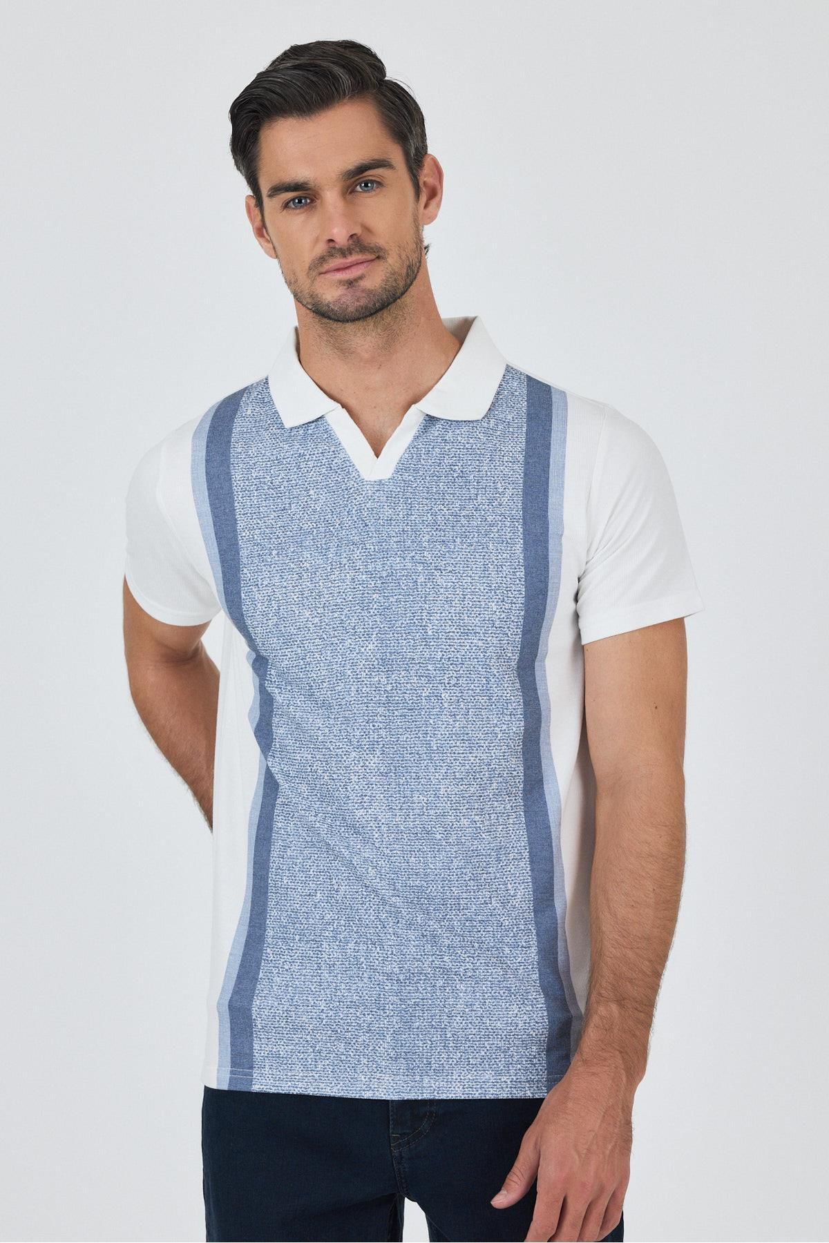 İmza Kısa Kol Baskılı Suprem İtalyan Yaka Cepsiz Slim Fit Tişört 1011250123