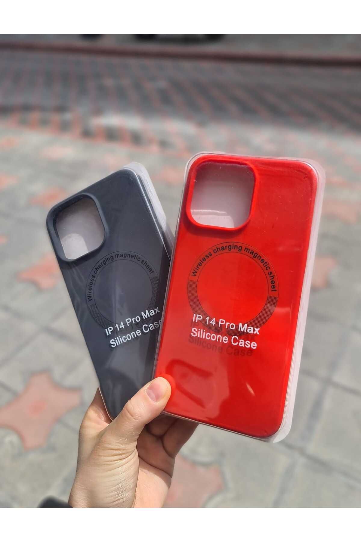 CEP-HANE Apple iPhone 14 Pro Max Magsafe Özellikli Lansman Silikon Kapak