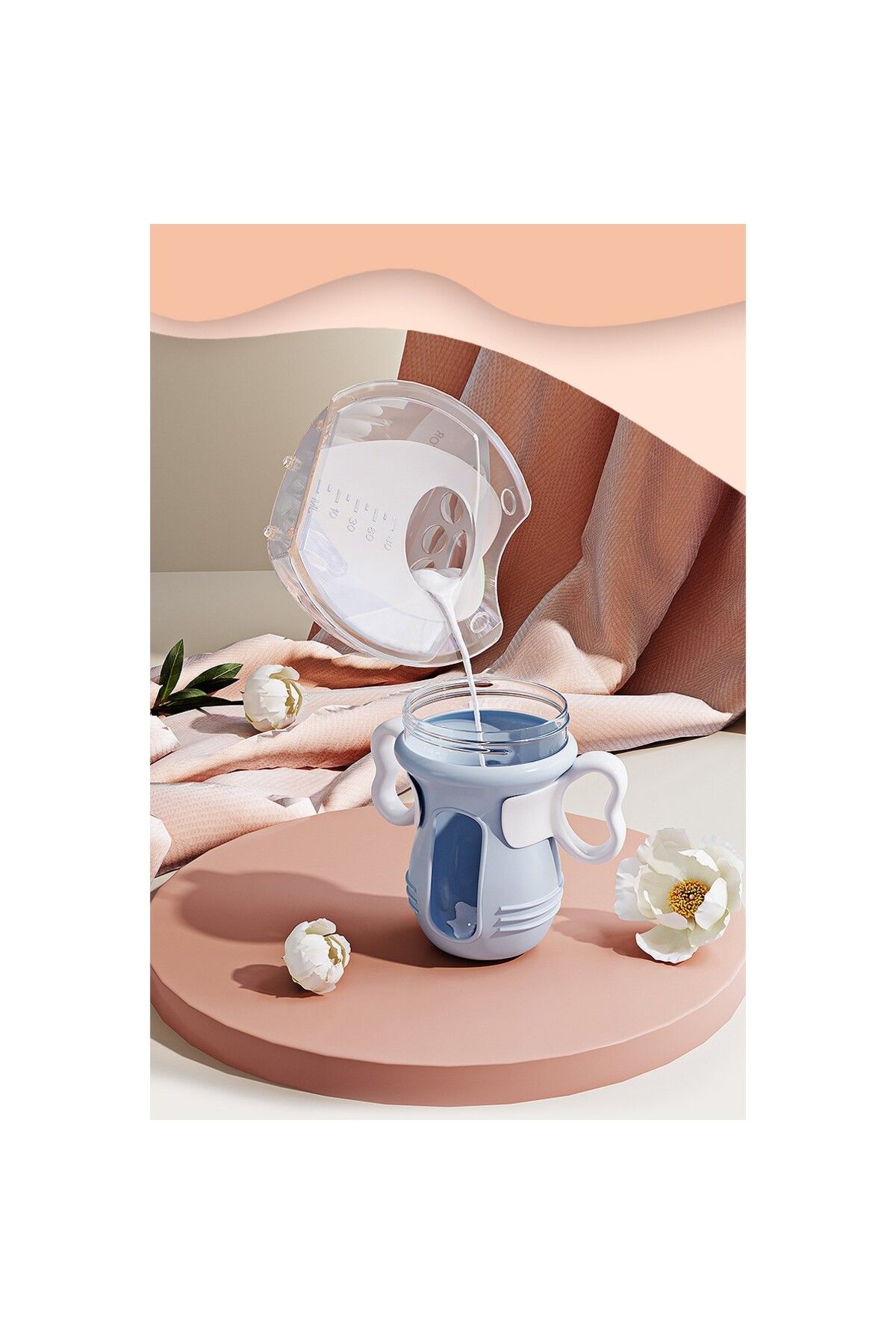 Flippy-Colector de lapte matern, rabatabil, siguranță din silicon, anti-revărsare, 80 ml, transparent 8
