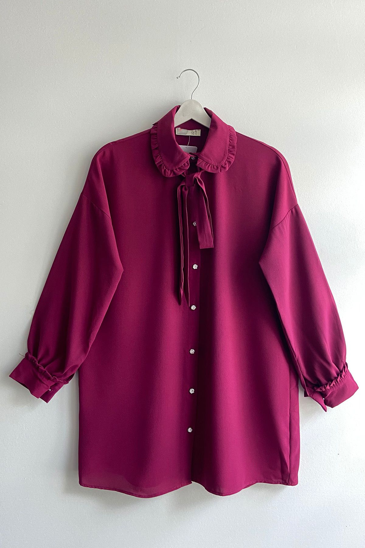 Lucia Fashion Fırfırlı Bebe Yaka Gömlek