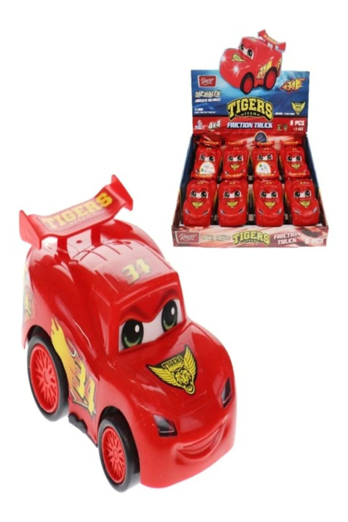 TİGERS Tıgers Cars Mcqueen Sürtmeli Araba (8'li) CNL 1454