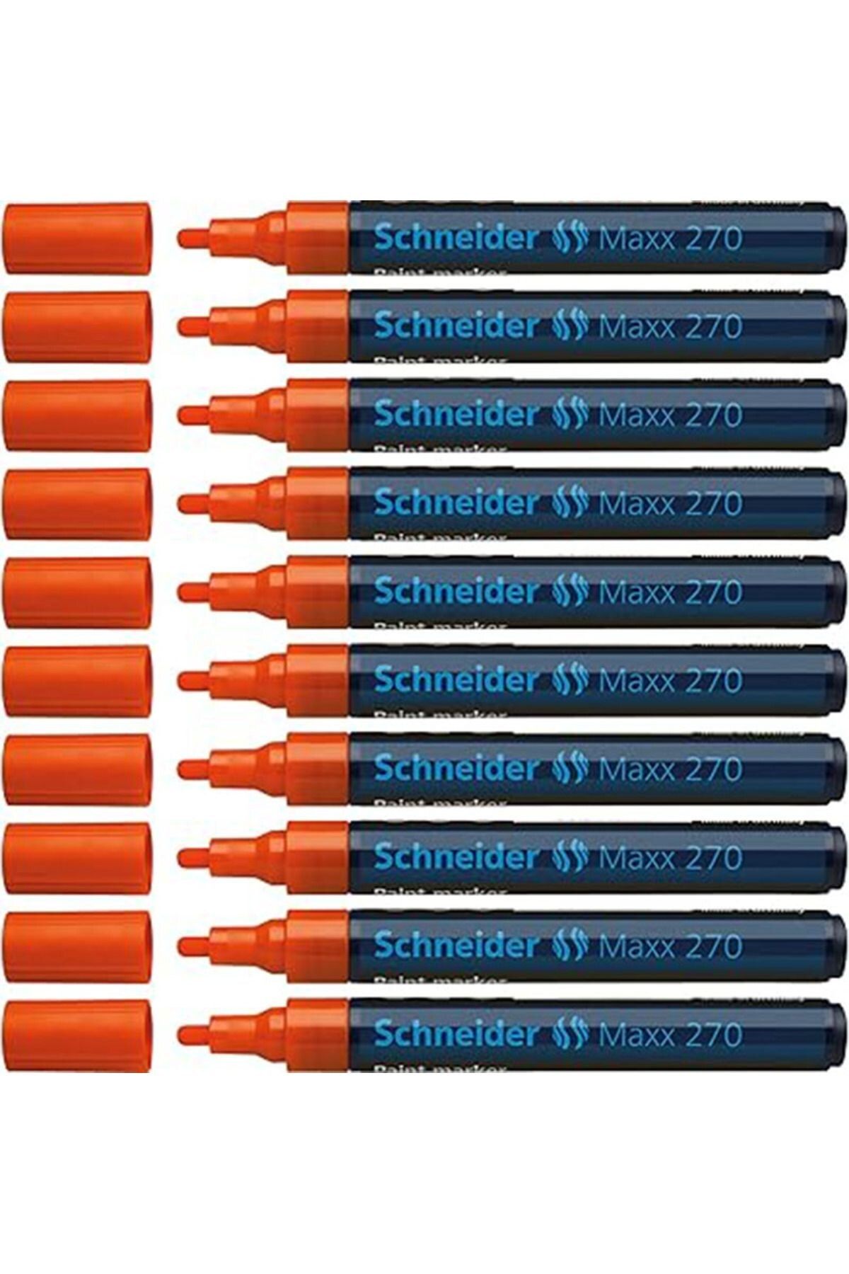 SCHNEIDER Maxx 270 Paint Marker 1 – 3 mm 10'lu Paket Turuncu