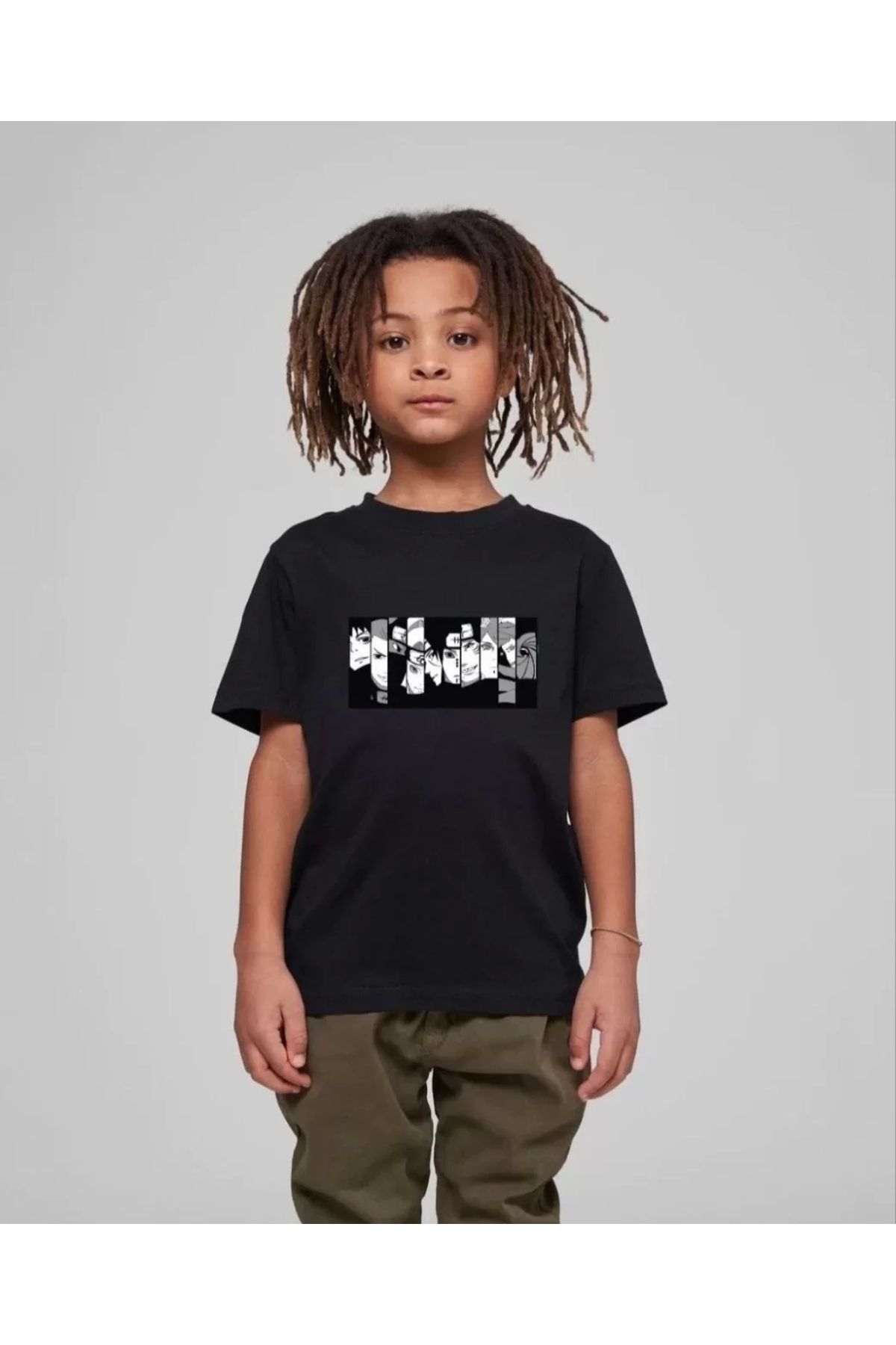 luz&pos Çocuk Unisex Baskılı T-Shirt - Siyah