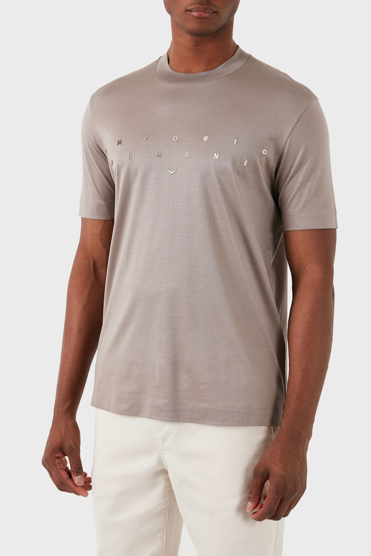 Emporio Armani Logo Embroidered T-shirt