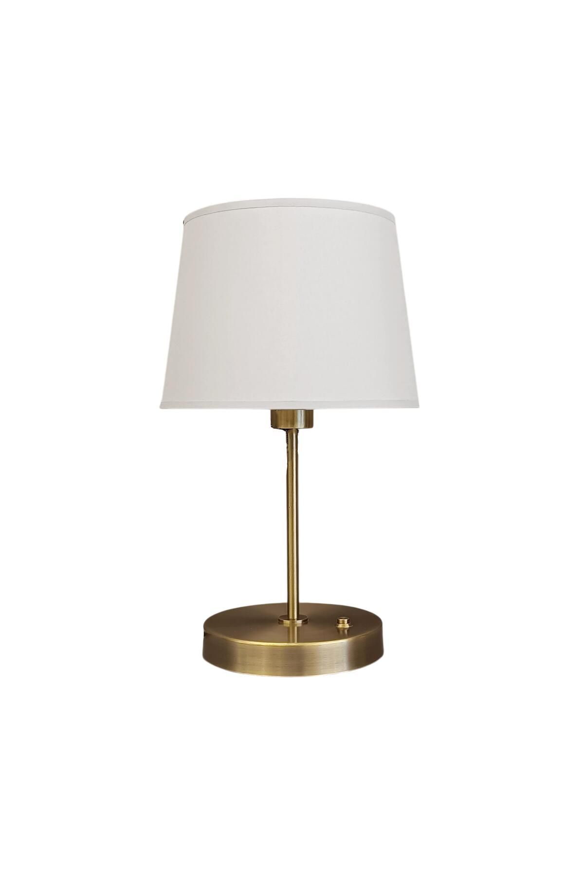 Bahar Aydınlatma Elana Minimal Eskitme Gold Abajur