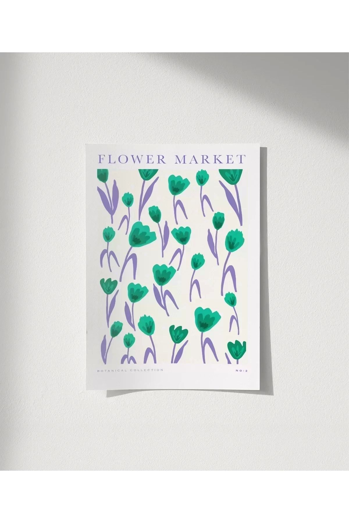 VOGLOO Çerçevesiz Poster Flower Market No 2