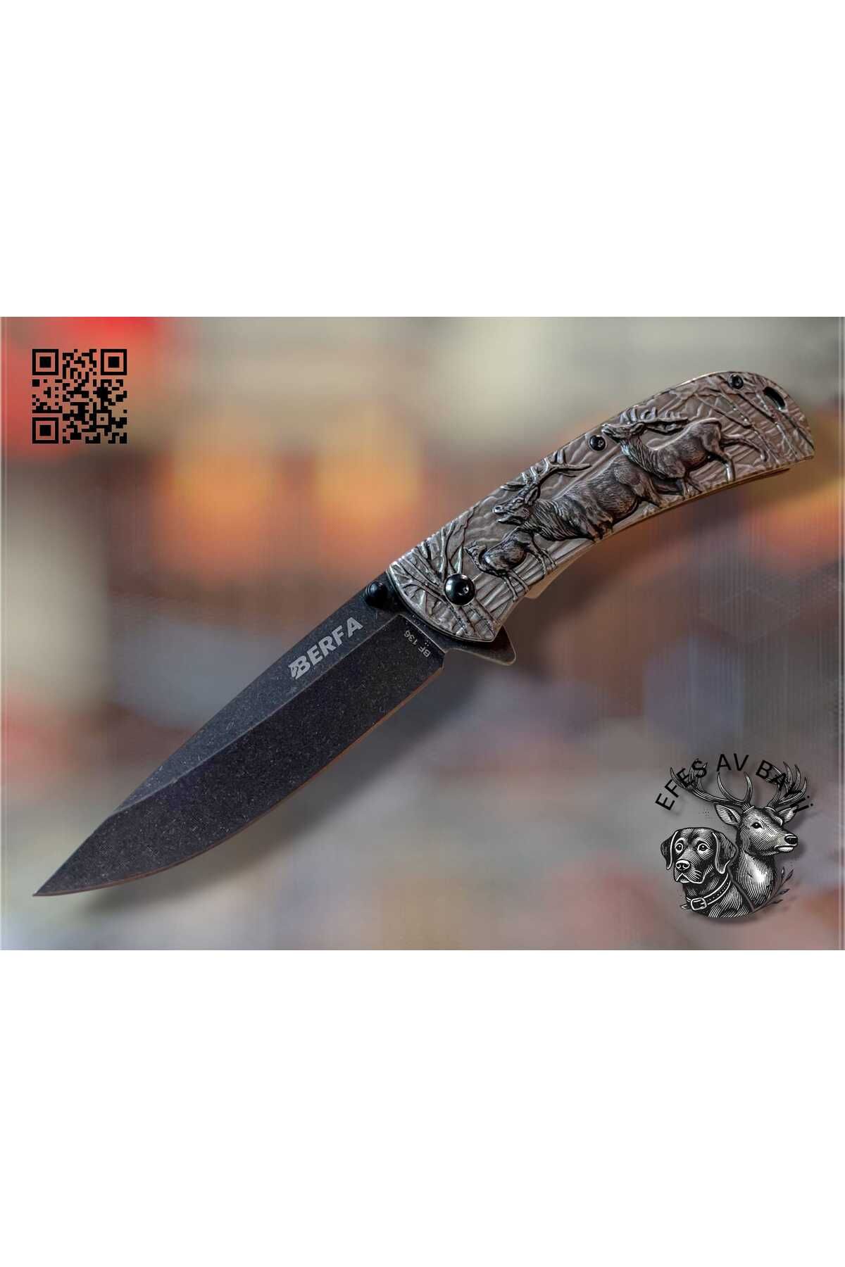 BERFA BF-136 GEYİK FİGÜRLÜ METAL CEP ÇAKI