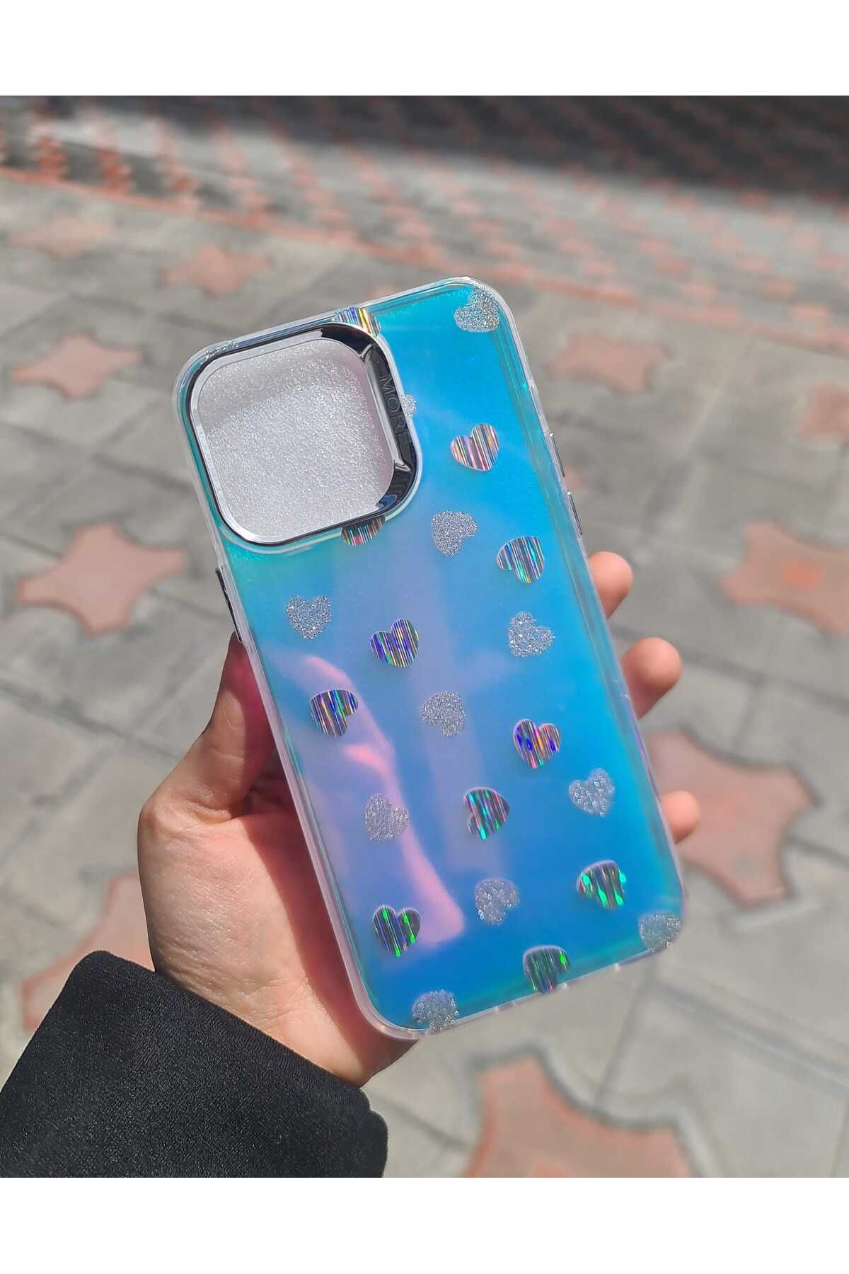 CEP-HANE Apple iPhone 14 Pro Max Kendinden Desenli Hologramlı Kılıf