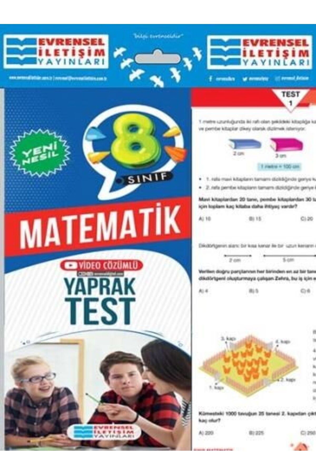 Ankara Kitap Merkezi 8. Sınıf Matematik Yeni Nesil Video Çözümlü Yaprak Test Evrensel İletişim