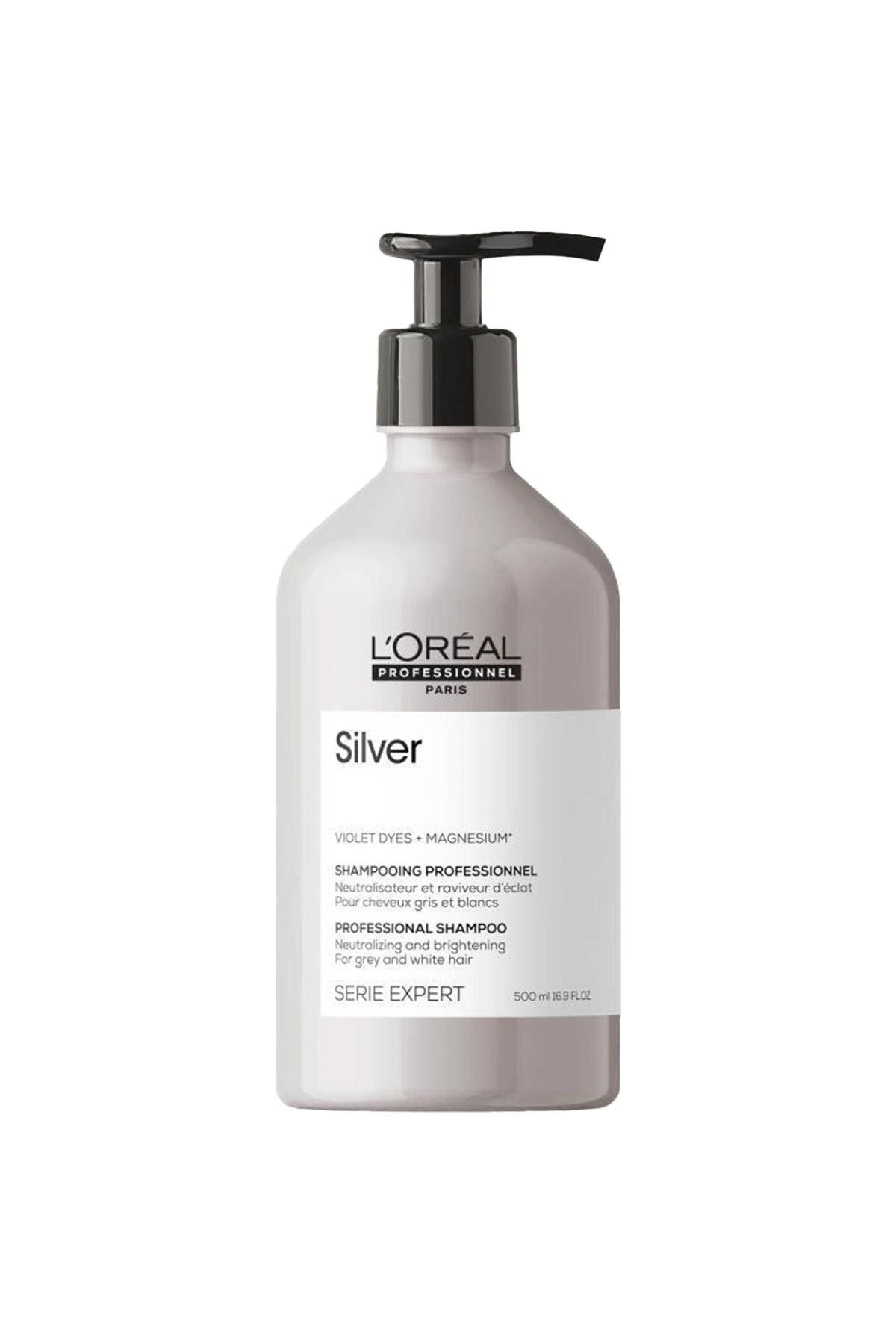 L'oreal Professionnel Expert Silver Açık Sarı, Gri, Beyaz Saçlar Renk Dengeleyici Mor Şampuan 500ml