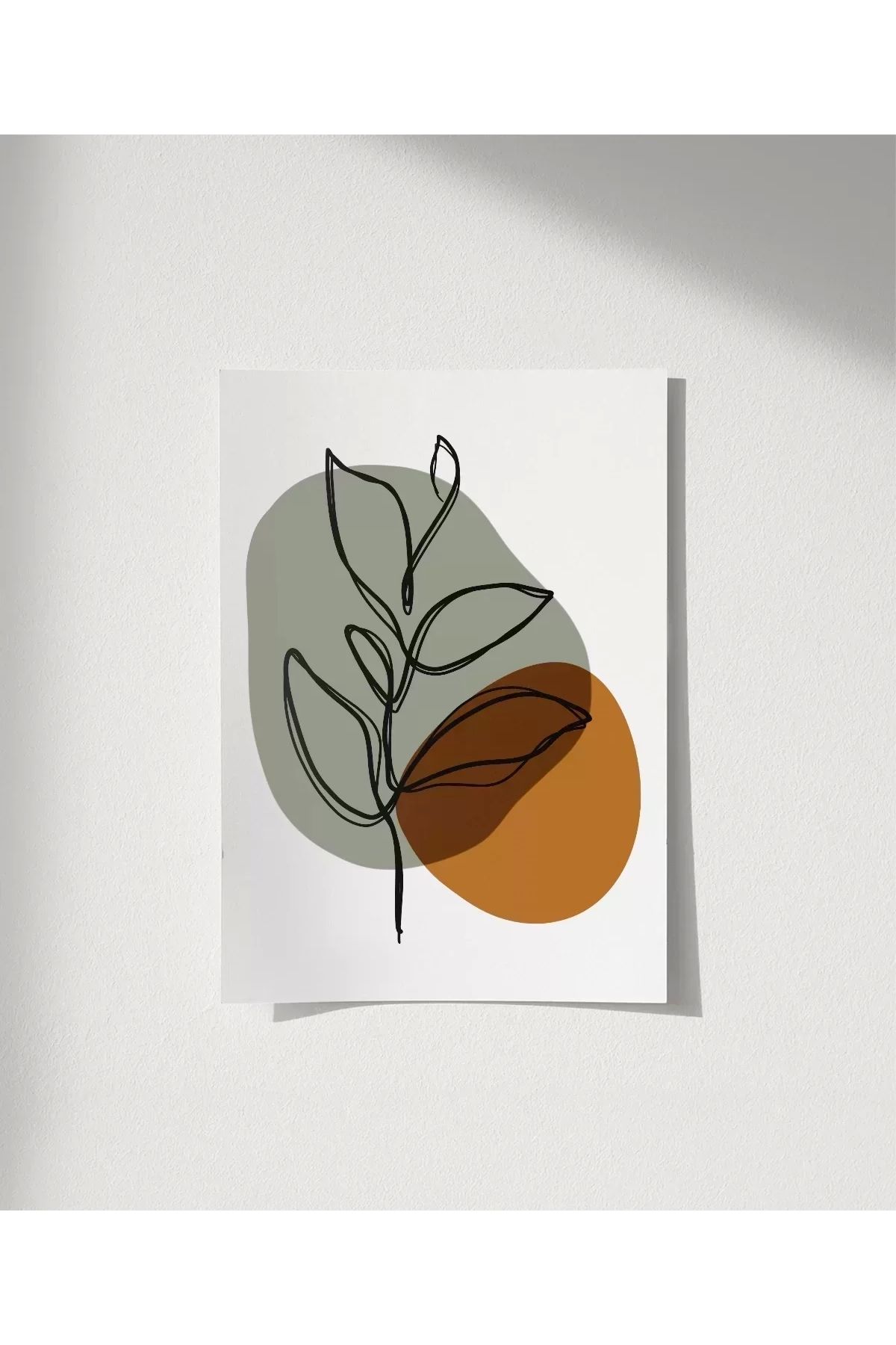 VOGLOO Çerçevesiz Poster Çizgisel Bitki No 3