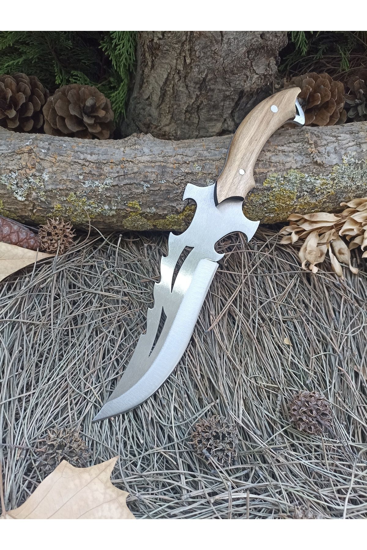 kurtbey Özel üretim He Man Hançer model büyük boy avcı 31cm rambo kamp av bıçağı